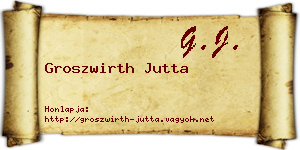Groszwirth Jutta névjegykártya